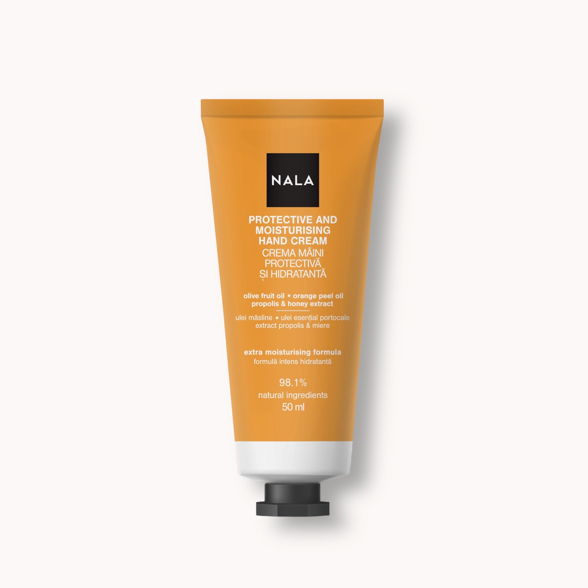 Cremă Mâini Protectivă și Hidratantă - Ulei Măsline, Propolis, Miere, Ulei Esențial Portocale