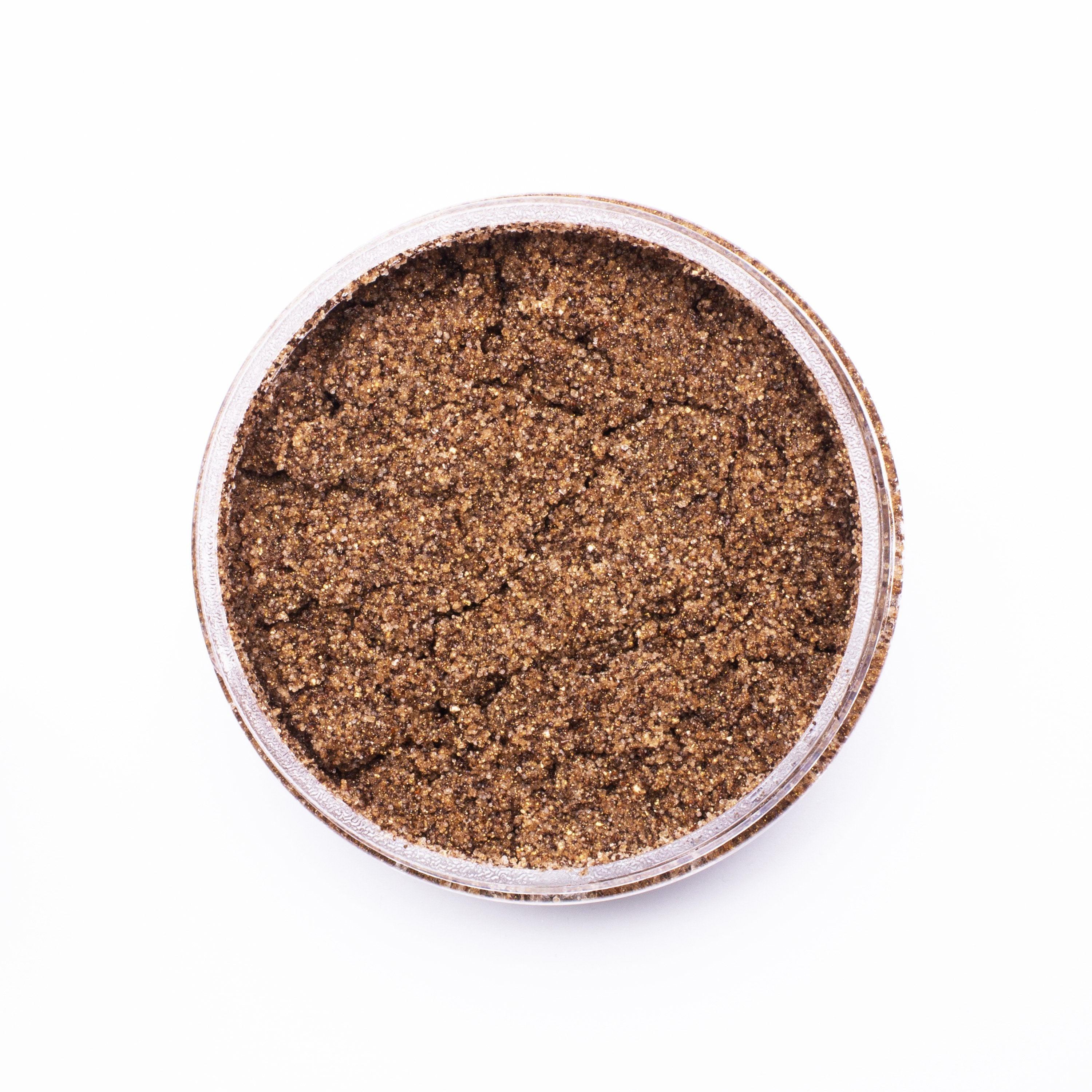 Scrub CAFEA Strălucitor Auriu - Banană & Ulei Nuci Macadamia