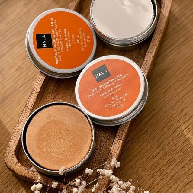 Ulei solid Strălucitor Corp - Caramel & Vanilie