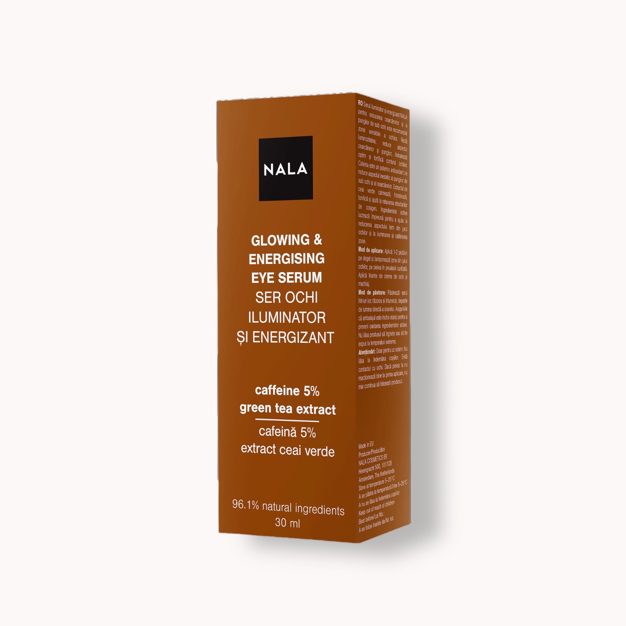 Ser ochi iluminator si energizant - Cafeina 5% + Extract Ceai Verde