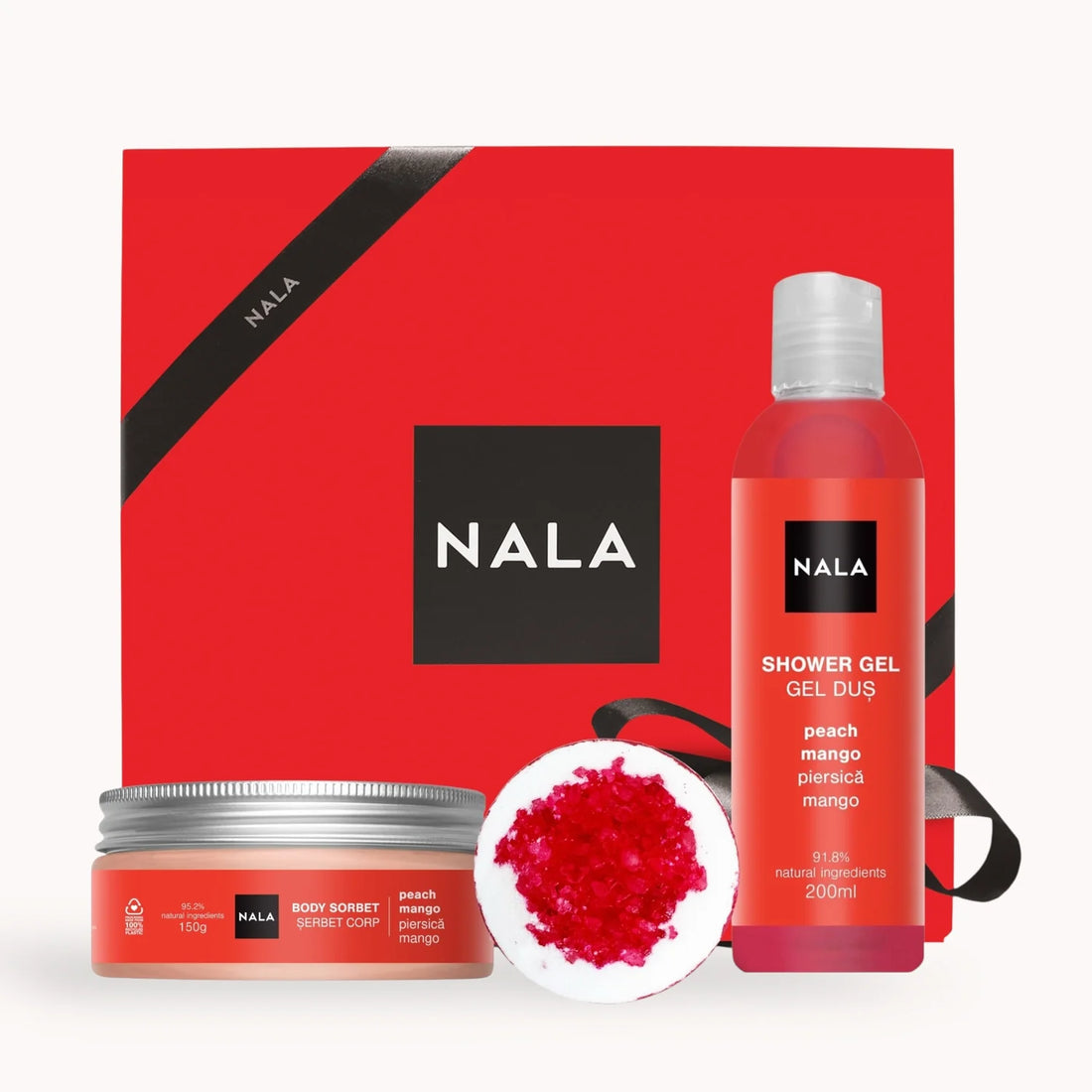 Set Baie &amp; Hidratare – Piersică &amp; Mango