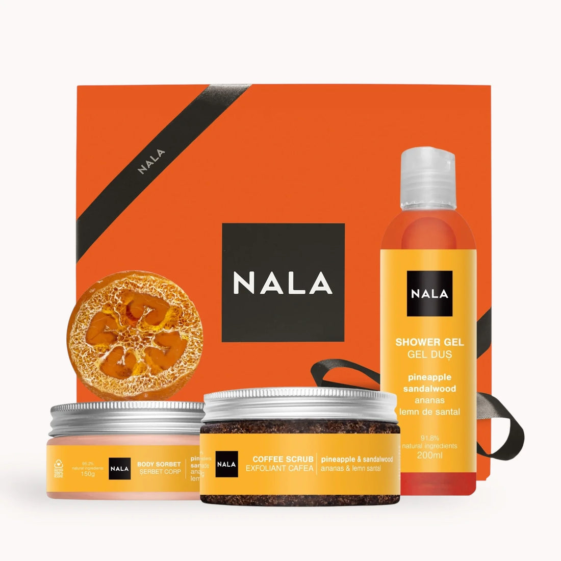 Set CADOU Relaxare &amp; Catifelare - Ananas &amp; Lemn Santal