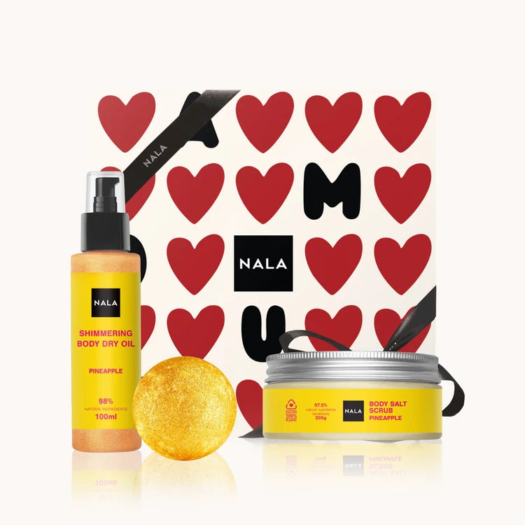 Set CADOU Strălucire &amp; Baie Efervescentă - Ananas