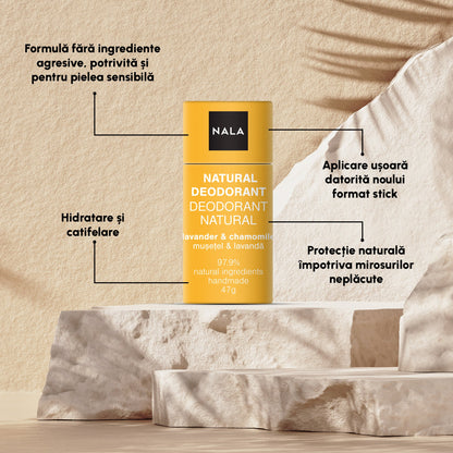 Deodorant Natural Stick - Mușețel &amp; Lavandă