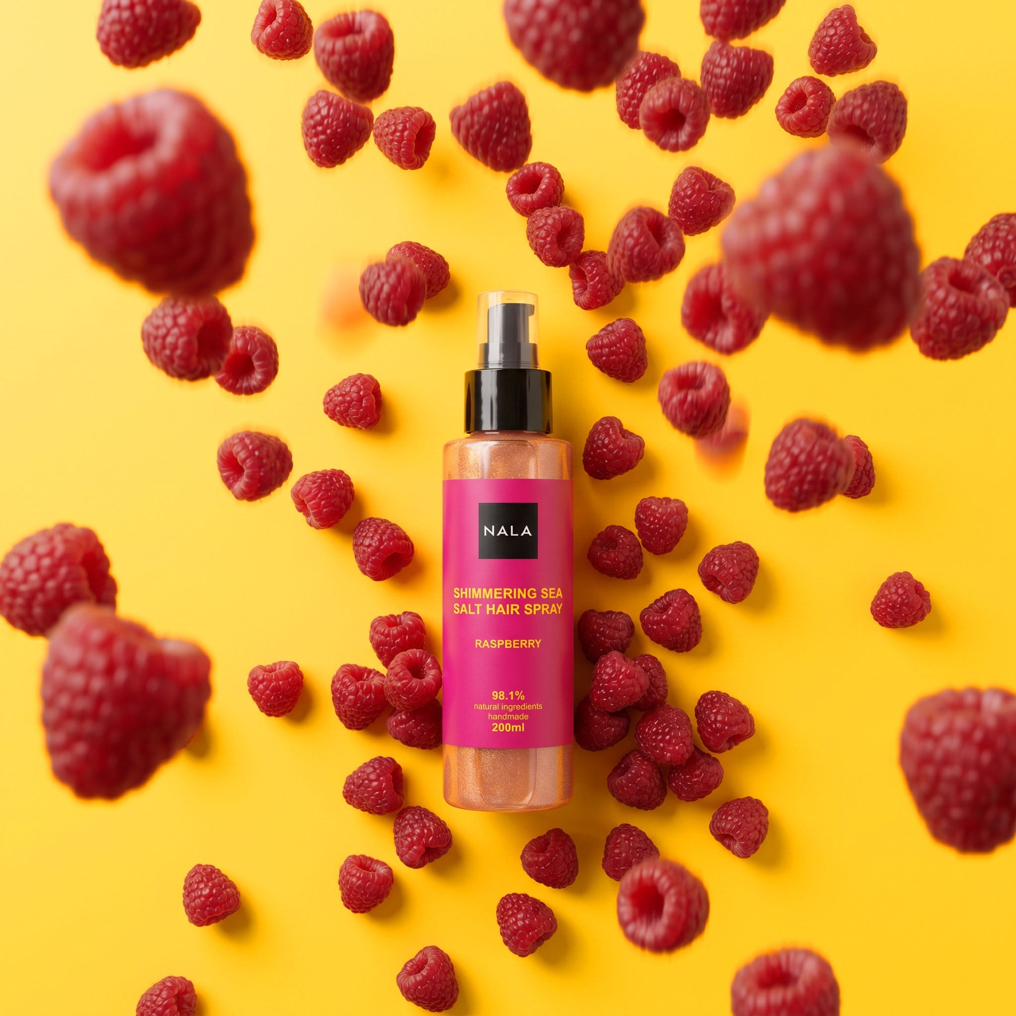 Spray Strălucitor Păr Sare de Mare PINK - Zmeură